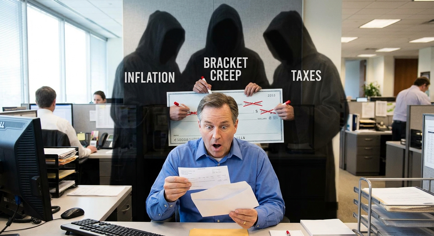 The Silent Pay Cut: How Inflation, Bracket Creep and Tax Rules Eat Into Your Raise